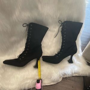 SALE! SUEDE BOOTS WITH PYRAMID HEEL👠👠 9